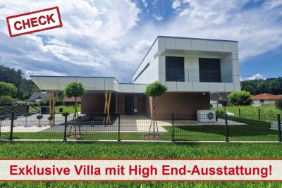 Perfekte Ruhelage! Hochwertige Designvilla mit Salzwasserpool am Gedersberg!