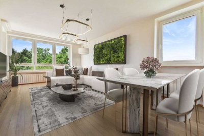 Waldblick-Wohnung mit Aufzug & Potenzial auf 5 Zimmer in Haar