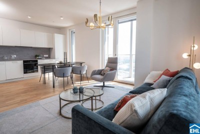 Familientraum im Tower – 4-Zi. mit Loggia &amp; Rooftop Spa – U1 Kagran