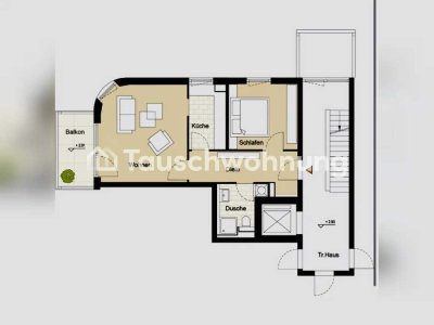 Tauschwohnung: Moderne Wohnung mit Sonnenbalkon
