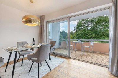 3 Zim-W.- Süd-West Balkon in möbliert OTTOBRUNN * komplett saniert, renoviert mit Designmöbeln*