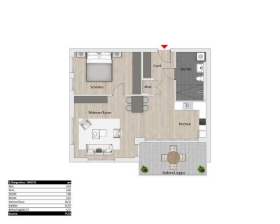 2-Zimmer Wohnung mit Balkon und Aufzug im betreuten Wohnen