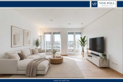 Lichtdurchflutete Zwei-Zimmer-Wohnung mit Mainblick und Südwest-Balkon