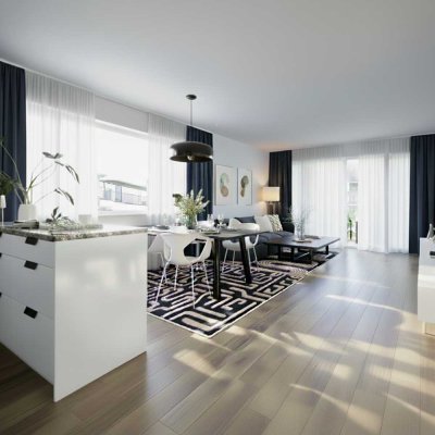 Familienwohnung mit Süd-West-Terrasse im Erstbezug