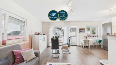 Energieeffiziente 3-Zimmer-Wohnung im DG - Neubau 2015, Südbalkon & Carport