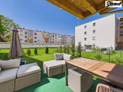 Wohnen im Grünen – elegante Gartenwohnung in zentraler Villacher Lage