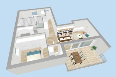 ZENTRAL & RUHIG * 3 Zi.-Whg * 74QM inkl. EBK, große Terrasse, Keller uvm.