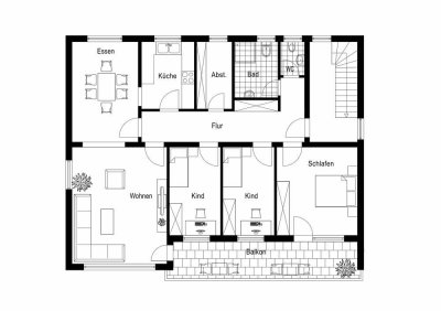 Exklusive 4,5-Zimmer-Obergeschosswohnung mit Balkon – Erstbezug nach Sanierung