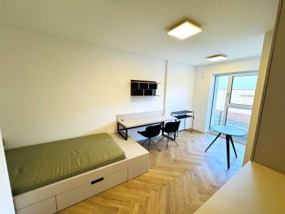 Moderne möblierte Wohnung direkt in Adlershof mit EBK sowie Balkon!!!