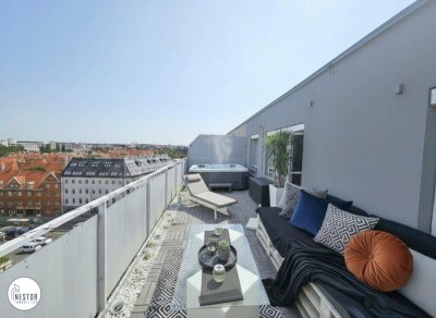 Charmante, vollrenovierte 4-Zimmer-DG-Wohnung mit 2 Terrassen und Fernblick!