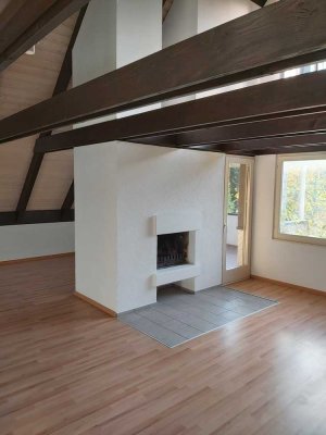 Licht, Luft und Freiheit – Loft-Maisonette am Feldrand mit Kamin