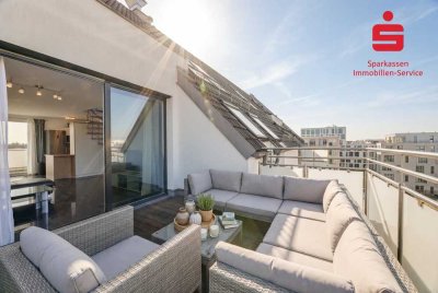 Sofort bezugsfrei: Exklusive Maisonette-Wohnung mit zwei Dachterrassen