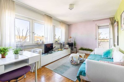 Charmante 2-Zimmer-Wohnung in Frankfurt-Bornheim – 5. Obergeschoss, Aufzug, Balkon & Ausblick