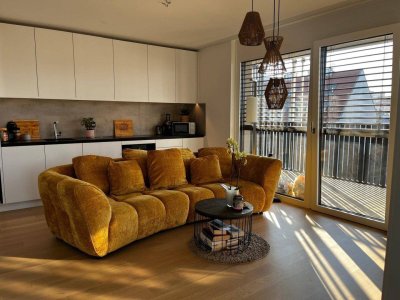 Pauschalmiete inklusive Warmwasser, Heizung &amp; Kühlung - Moderne 2-Zimmer-Wohnung mit großzügigem Balkon und stilvoller Ausstattung