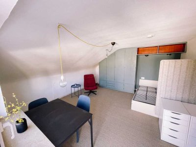 Möblierte 1-Zimmer Wohnung mit Ausblick ins Grüne in LEO-Silberberg