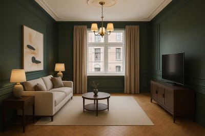 Stilvolle Beletage mit klassischem Charme und modernem Wohnkomfort 
im Herzen von Frankfurt