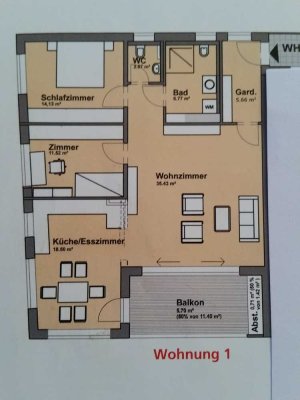 Attraktive 3,5-Zimmer Wohnung mit Balkon im 1. OG in Göppingen
