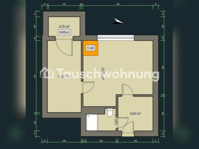 Tauschwohnung: Helle moderne 2-Zimmer-Wohnung in Dresden-Altstadt