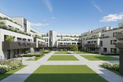 Neubau-EG-Wohnung mit Garten, Terrasse, Loggia, Tiefgarage &amp; U-Bahn Nähe in 1220 Wien!
