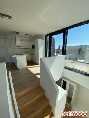 Moderne DG-Maisonette auf 2 Ebenen mit 3 Terrassen und Weitblick (Donau &amp; Berge) | U1 Nähe