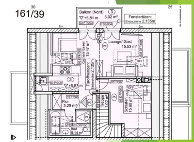 Schöne 2-Zimmer-Dachgeschosswohnung mit Einbauküche und Balkon in Am Hart, München