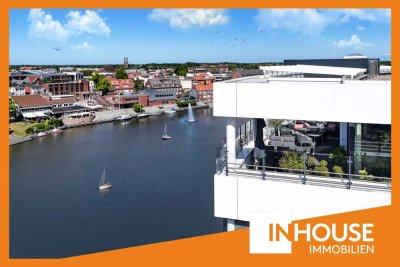 Wohnen mit Weitblick - Spektakuläre Penthouse-Wohnung in erster Reihe am Hafen von Leer!