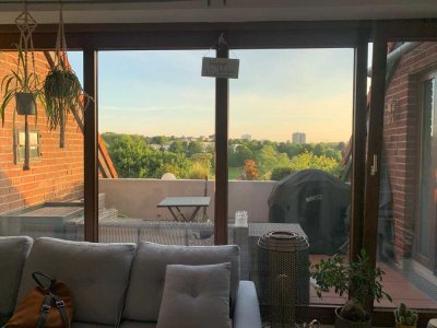 Wohnen mit Weitblick – Tolle 2-Zimmer-Wohnung mit sonniger Dachterrasse zur Südseite