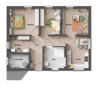 Neubau-Erdgeschosswohnung mit Tiefgarage & Garten – Bochum-Linden