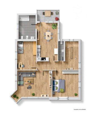 Wohnung Obergeschoss im historischen Speyerhaus – sanierter Altbau trifft auf modernen Wohnkomfort