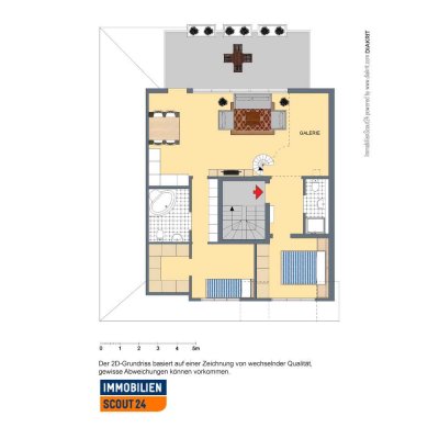 INPREX-IMMO GmbH - Helles Penthouse mit ruhigem Süd-Westbalkon, Kamin, 2 Bäder, Galerie etc.