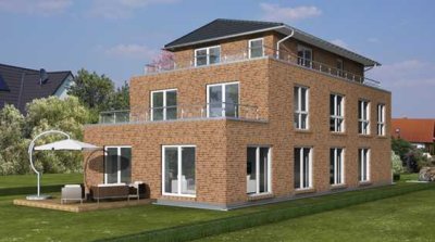 Neubau Erdgeschosswohnung in 3-Parteienhaus in Kiel-Russee mit Garten