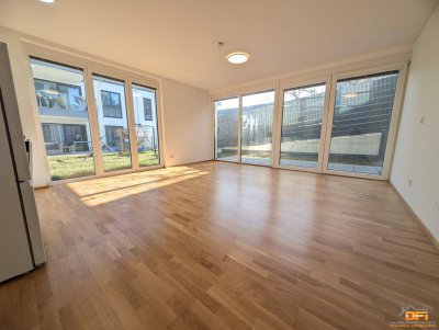 ALTE DONAU - GARTENTRAUM: Gut geschnittene 1 Zimmer Terrassenwohnung in ruhiger Wohnlage