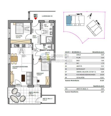 Nachhaltig Wohnen in Mietingen - Energieeffiziente Neubauwohnung KfW 40 + QNG