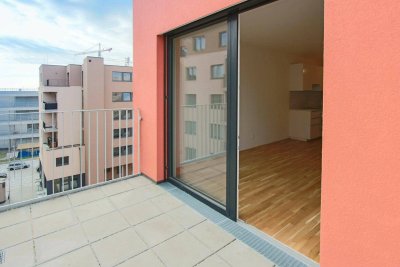 provisionsfreie 2-Zimmerwohnung (5. Stock mit Lift), 50m2, Erstbezug, 500m zu U2 Station Seestadt