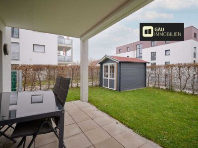 Neubaustandard: Barrierefreie 3-Zimmerwohnung mit Süd-Terrasse, Garten und 2 Tiefgaragenstellplätzen