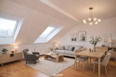 Charmante Dachgeschosswohnung mit Balkon und Lift in ausgezeichneter Lage
