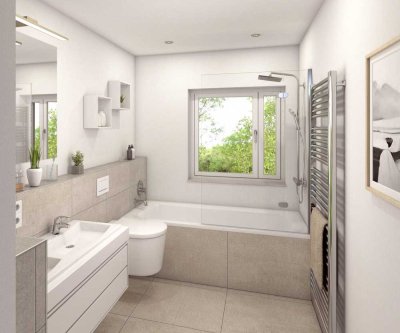 Top 4 Zimmer Wohnung mit Balkon und 2 TG-Stellplätzen (kein Duplex)