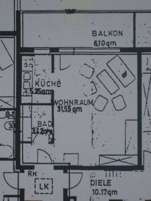 1-Zimmer Wohnung mit Balkon und Garage in Dossenheim