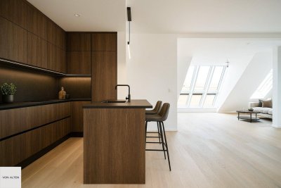 Erstbezugs-Dachgeschosswohnung auf einer Ebene mit großzügiger Terrasse, Privatlift &amp; eigenem Zugang