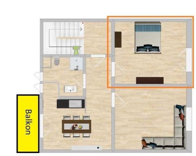 Sanierte Wohnung mit zwei Zimmern sowie Balkon und EBK in Pirmasens