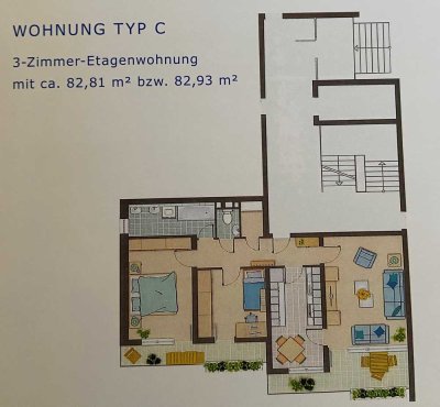 Helle 3-Zimmer-Erdgeschosswohnung mit Balkon und Einbauküche in Kaufbeuren-Neugablonz
