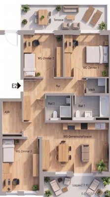 Modernes Campus Living in Brandenburg an der Havel – Exklusive Studenten-WG mit großzügigen Zimmern