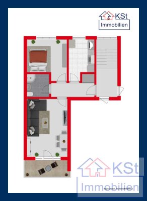 Einziehen & wohlfühlen: Top-renovierte 2-Zimmer-Wohnung in begehrter Lage, neu eingerichtet