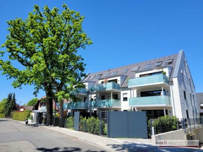 PREMIUM 2-Zi-Neubau-Whg mit großer TERRASSE, GARTEN, EINBAUKÜCHE und TIEFGARAGE im NÜRNBERGER SÜDEN