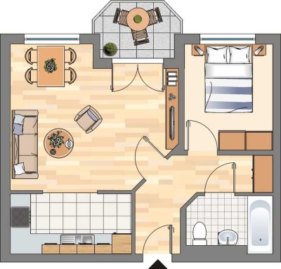 Demnächst frei! 2-Zimmer-Wohnung in Dortmund Benninghofen-Loh