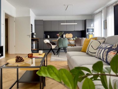 Premium 3-Raum-Wohnung im Herz Dresden Neustadt mit Garten & Tiefgarage, vollmöbliert