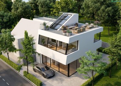 Ihr Traumhaus vor den Toren Wiens – Moderne Luxus Doppelhaushälfte mit unverbaubarem Fernblick.