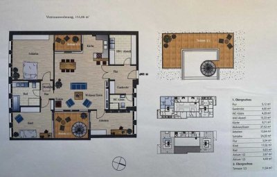 Sehr  schöne 4 Z. Wohnung m. Dachterasse+Balkon im Waldstraßenviertel