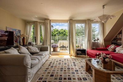 PENTHOUSE – RUHIG, PERFEKT ERREICHBAR, WANDLUNGSFÄHIG (BIS 5 Schlafräume) mit TERRASSEN und PHANTASTISCHEM AUSBLICK