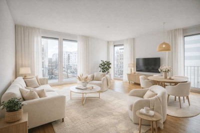 Direkt einziehen: Zwei-Zimmer Wohnung mit moderner Kochinsel in City-West